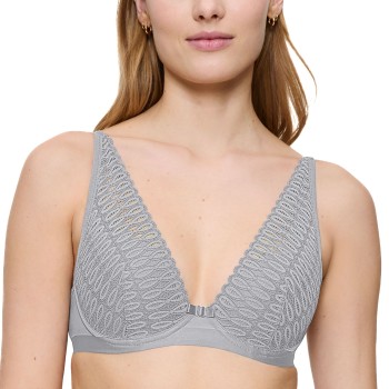 Triumph BH Aura Spotlight Plunge Bra Lysegrå D 90 Dame