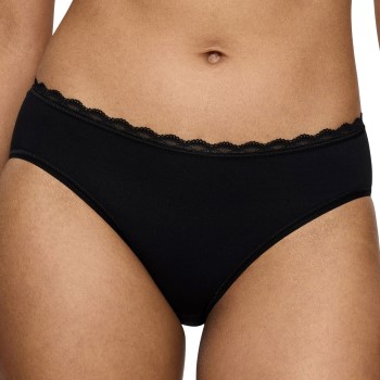 Triumph Trusser Feel Of Cotton Tai Sort bomuld 40 Dame