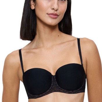 Triumph BH Signature Sheer Wired Balconette Bra Sort F 85 Dame