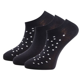 Trofé Trofe Cotton Dot Sneaker Socks Strømper 6P Sort Str 39/42 Dame