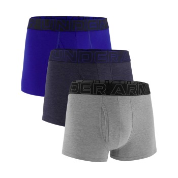 Under Armour 3P Performance Cotton Solid 3in Boxers Grå/Blå Medium Herre