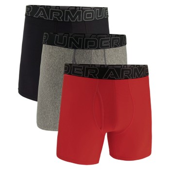 Under Armour 3P Performance Tech Solid 6in Boxers Rød polyester Large Herre