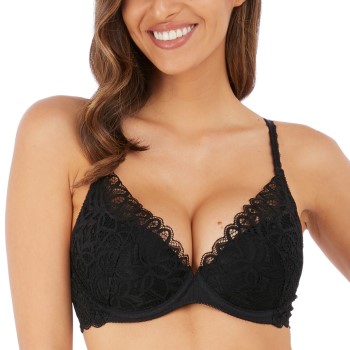 Wacoal BH Raffine Plunge Push Up Bra Sort B 65 Dame