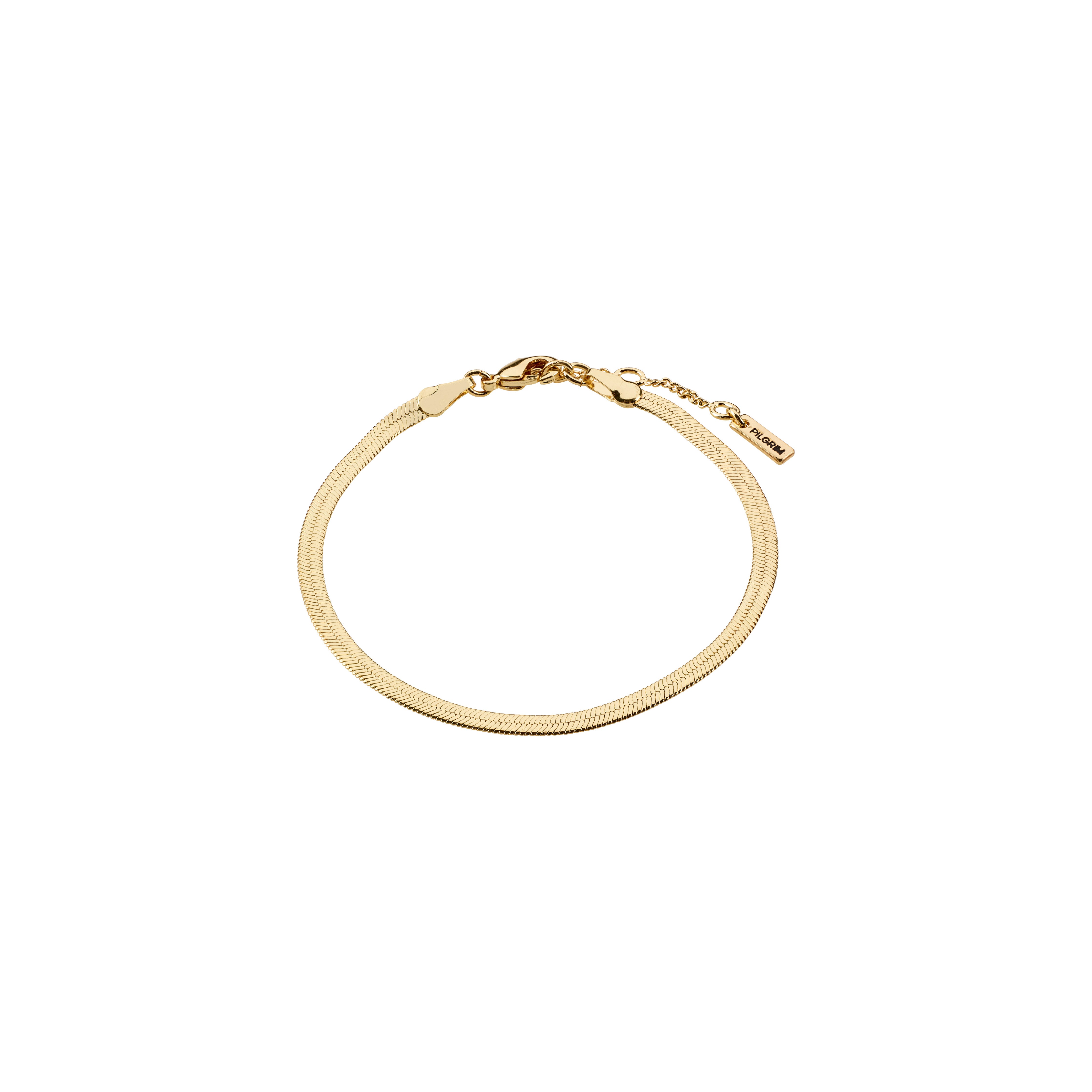 Pilgrim JOANNA flat snake chain armbånd guldbelagt
