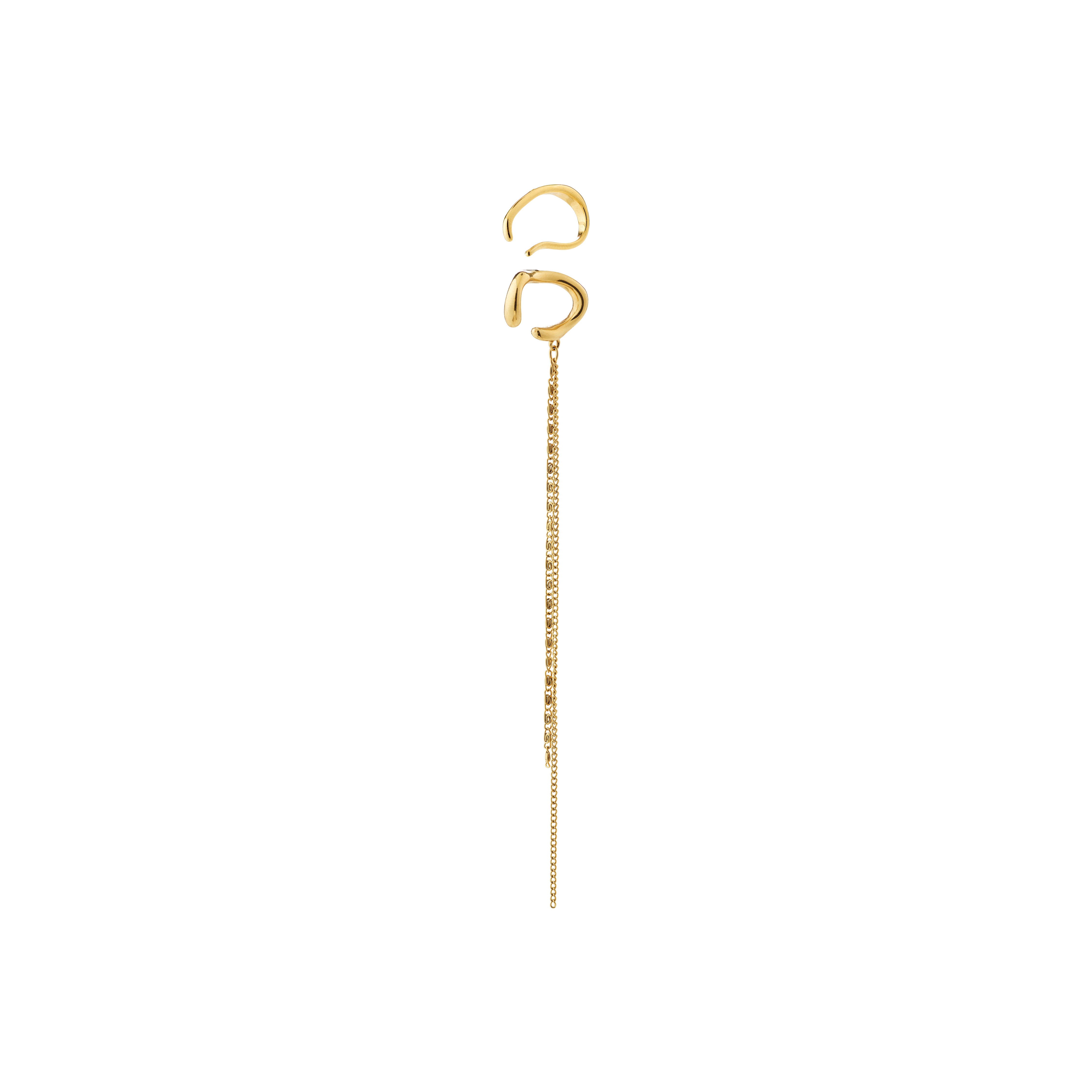 Pilgrim EVON ear cuff, 2-i-ét sæt, guldbelagt