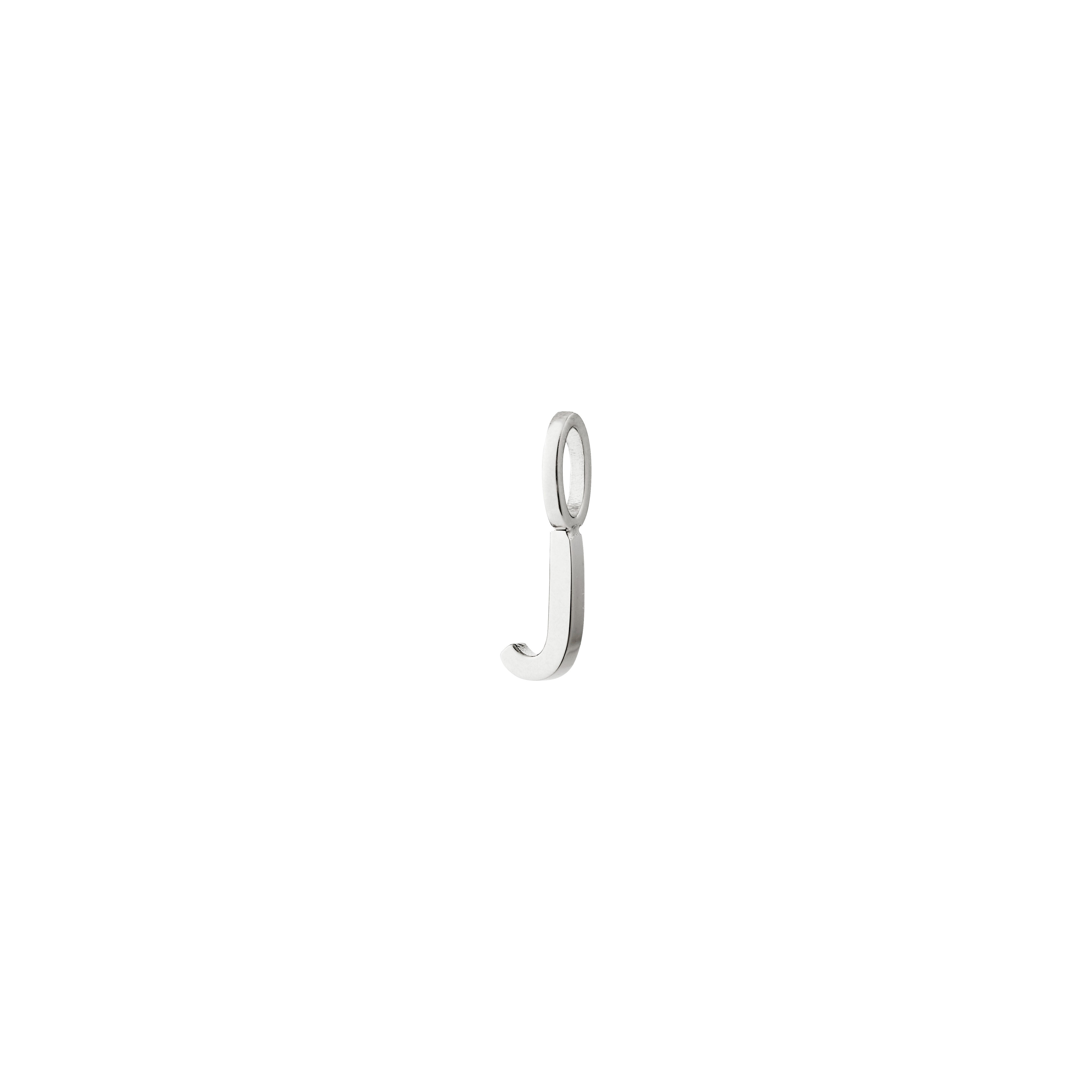 Pilgrim J pendant, silver-plated