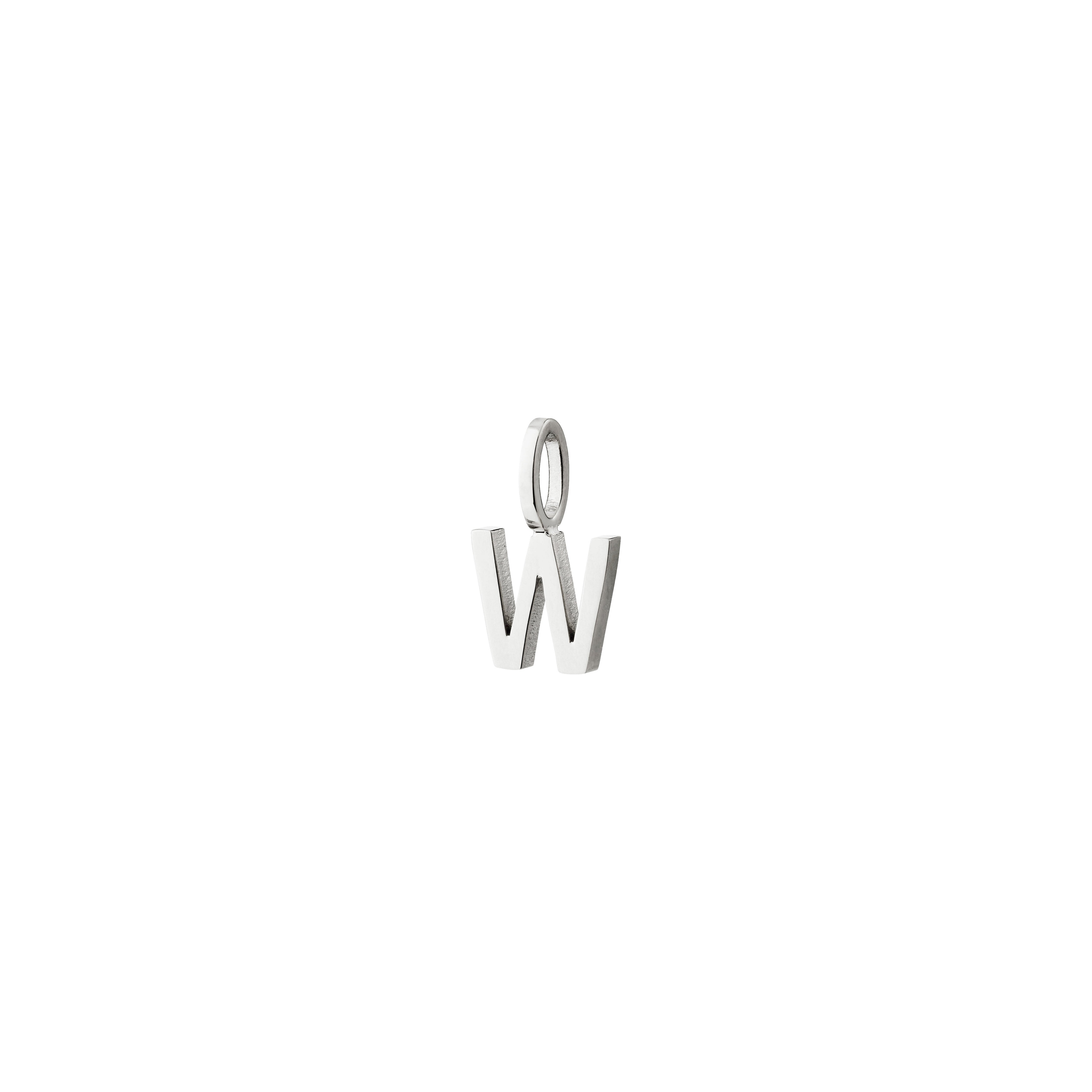 Pilgrim W pendant, silver-plated
