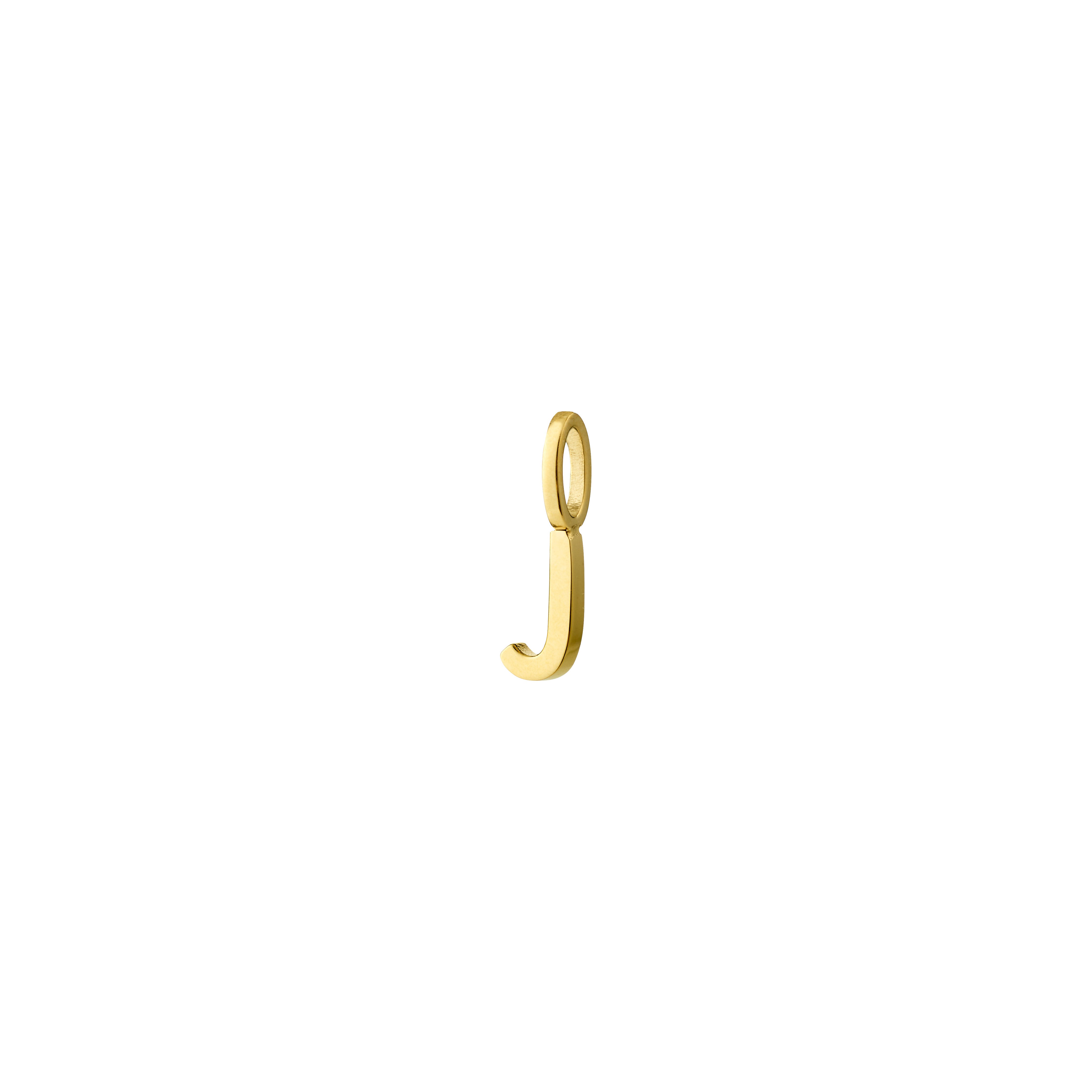 Pilgrim J pendant, gold-plated