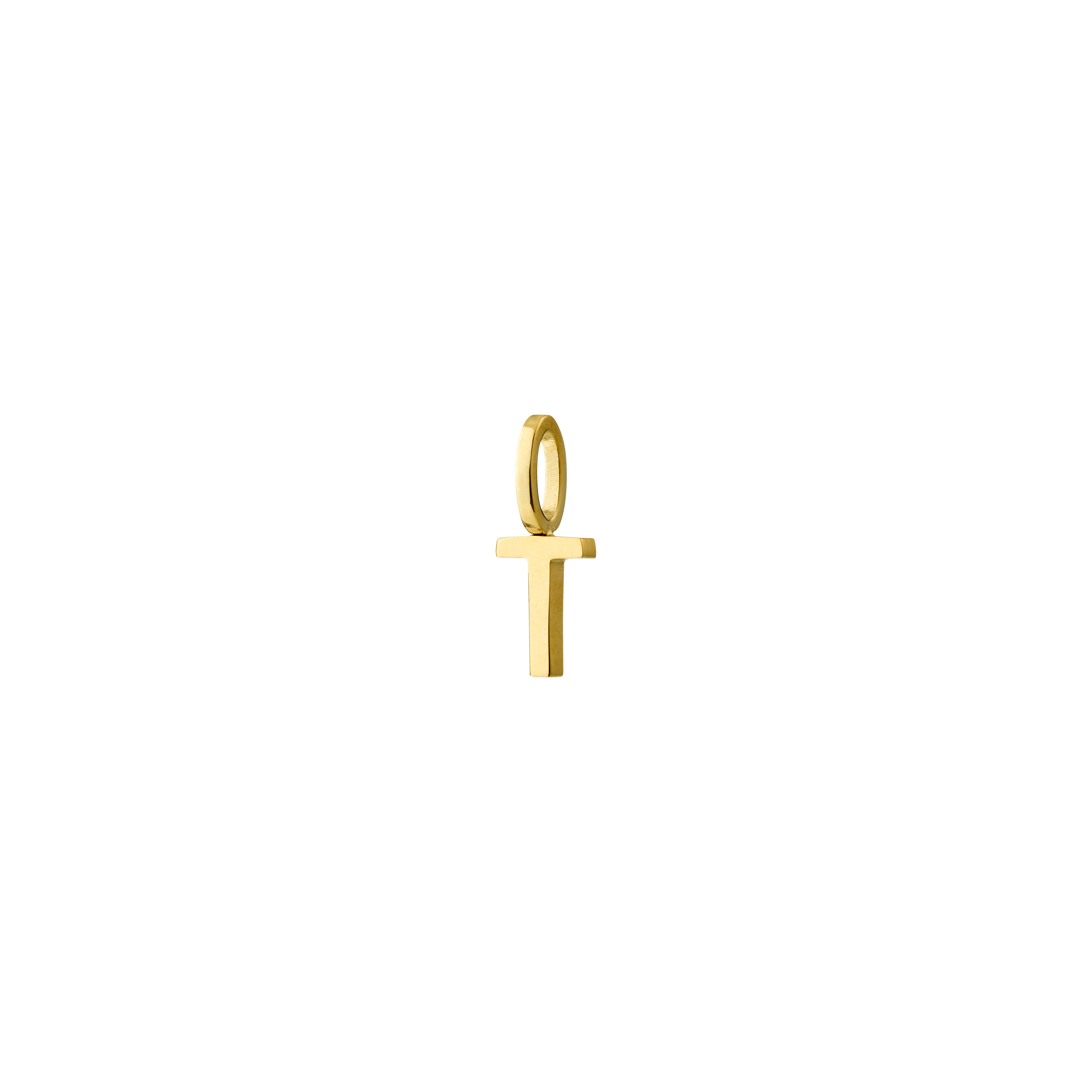 Pilgrim T pendant, gold-plated