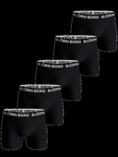 Björn Borg Cotton Stretch Boxer 5-pack Sort, XXL