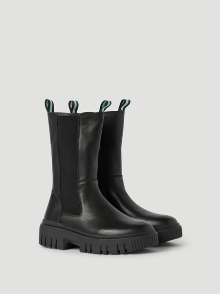 Björn Borg Women's Chelsea High Leather Boots Sort, 39