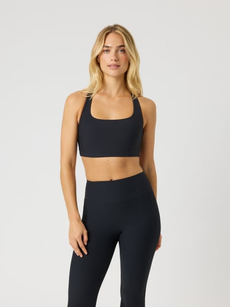 Björn Borg Studio Ribbed Racerback Bra Sort, XL