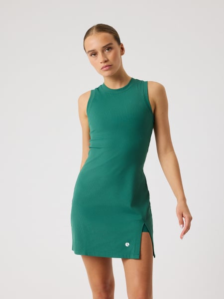 Björn Borg Ace Ribbed Dress Grøn, M