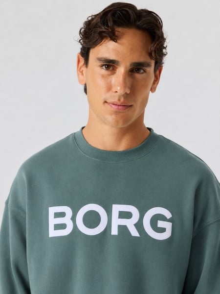 Björn Borg Borg Oversized Logo Sweatshirt Grøn, XL
