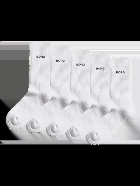 Björn Borg Essential Crew Socks 5-pack Hvid, 43-46