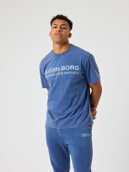 Björn Borg Borg Classic Print T-shirt Blå, M