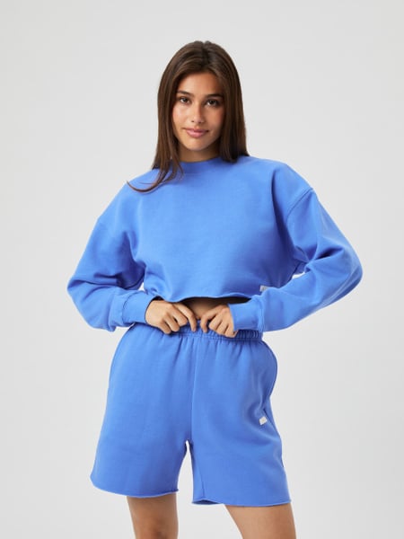 Björn Borg Studio Oversized Cropped Sweatshirt Blå, XXL