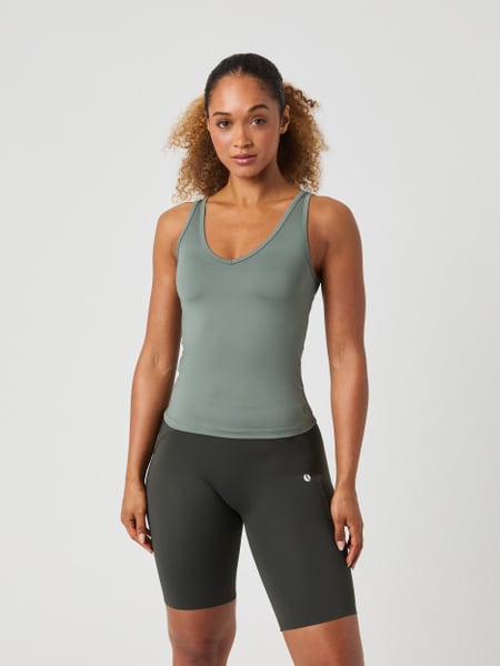 Björn Borg Ace Deep V Neck Tank Top Grøn, XS