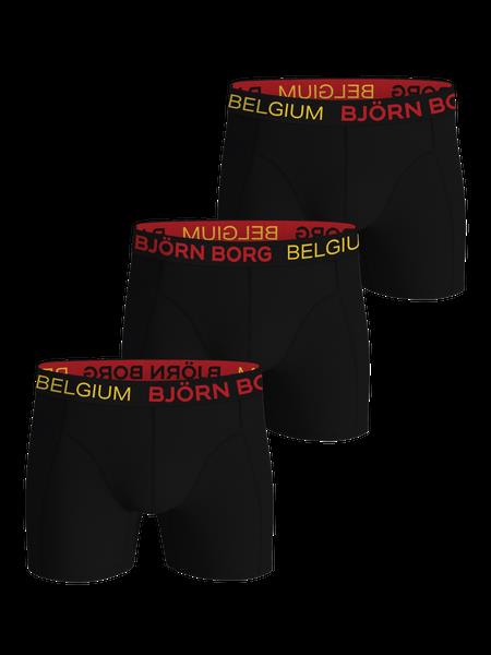 Björn Borg Cotton Stretch Boxers Belgium 3-pack Sort, S