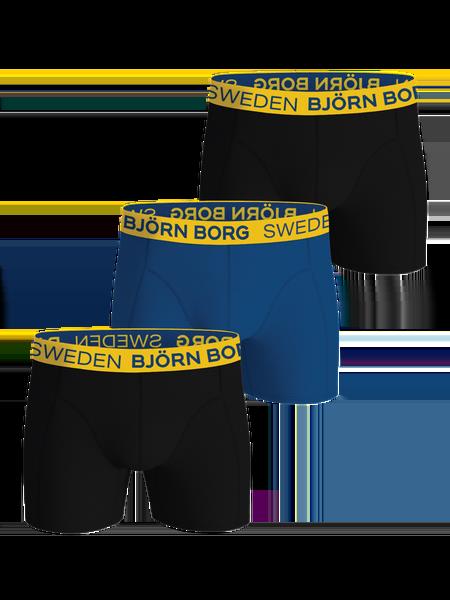 Björn Borg Cotton Stretch Boxers Sweden 3-pack Sort, XXL