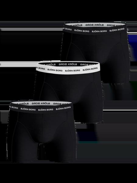Björn Borg Cotton Stretch Boxer 3-pack Sort, XL
