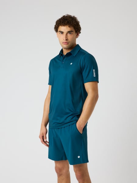 Björn Borg Ace Mesh Panel Polo Shirt Blå, S