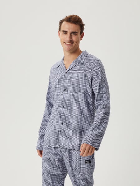 Björn Borg Core Flannel Pyjama Shirt Blå, XL