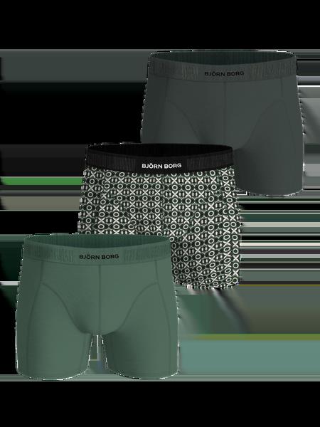 Björn Borg Organic Cotton Stretch Boxers 3-pack Grøn, M
