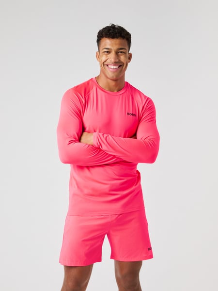 Björn Borg Borg Performance Long Sleeve Brushed T-shirt Pink, XXL