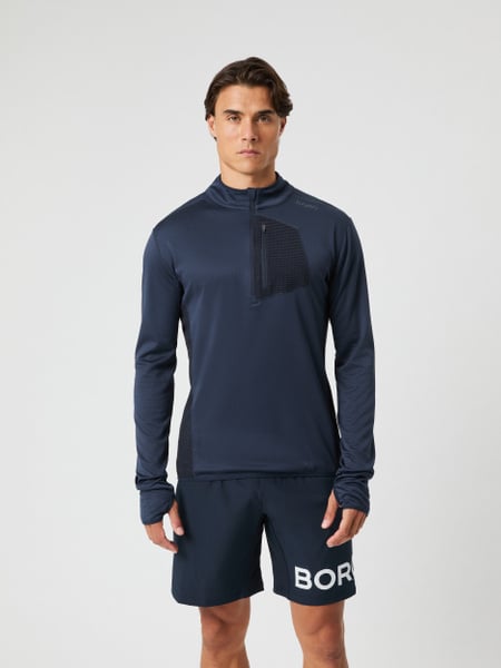 Björn Borg Borg Fleece Midlayer Marineblå, XXL