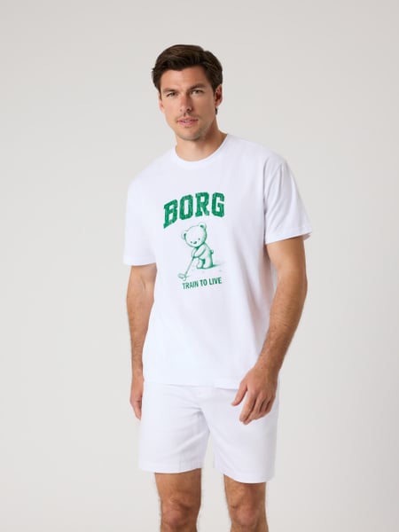 Björn Borg Borg Classic Print T-shirt Hvid, S