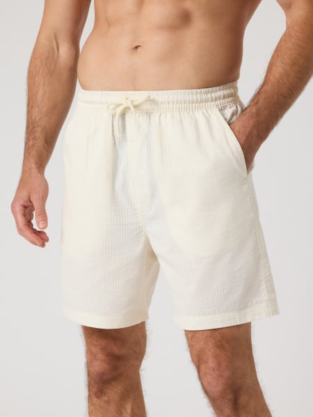 Björn Borg Borg Seersucker Resort Shorts Hvid, XXL