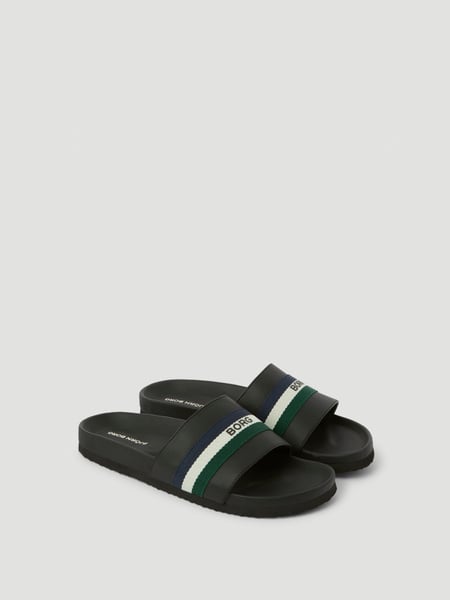 Björn Borg Unisex Heritage Slides Sort, 40