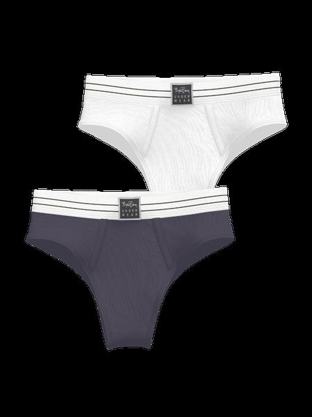 Björn Borg Original Highwaist Briefs 2-pack Grå, S