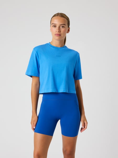 Björn Borg Studio Oversized Cropped T-shirt Blå, XL