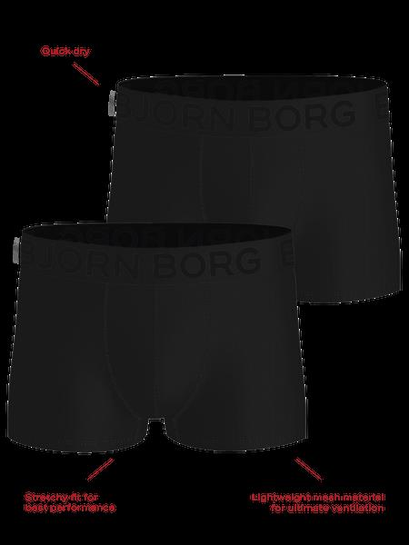 Björn Borg Sports Mesh Trunks 2-pack Sort, XL