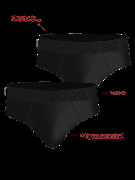 Björn Borg Sports Mesh Briefs 2-pack Sort, L