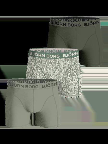Björn Borg Cotton Stretch Boxers 3-pack Grøn, XL