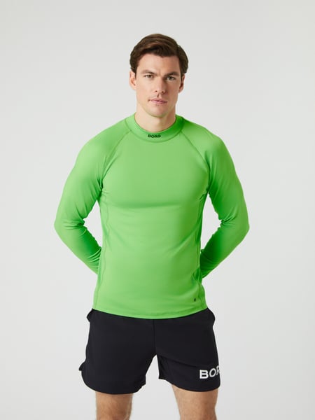Björn Borg Borg Mock Neck Ls T-shirt Grøn, M