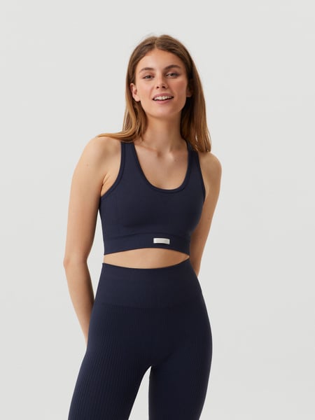 Björn Borg Studio Seamless Low Sports Bra Marineblå, XSS
