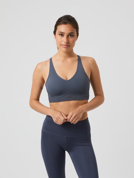 Björn Borg Borg Mid V Support Sports Bra Grå, XXL