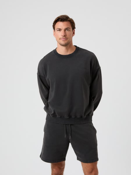 Björn Borg Borg Oversized Washed Sweatshirt Sort, M
