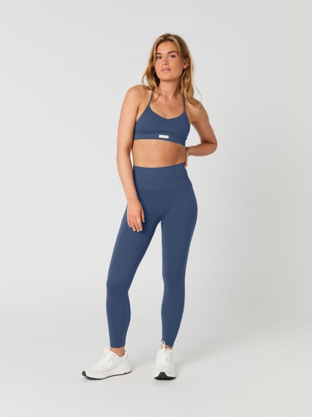Björn Borg Studio Seamless Ribbed Tights Blå, L