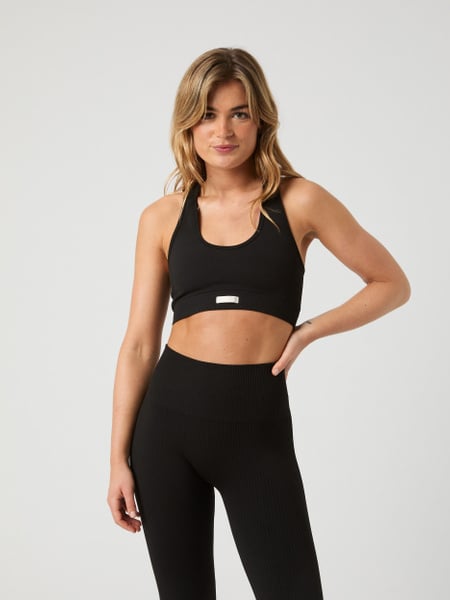 Björn Borg Studio Low Seamless Sports Bra Sort, LXL