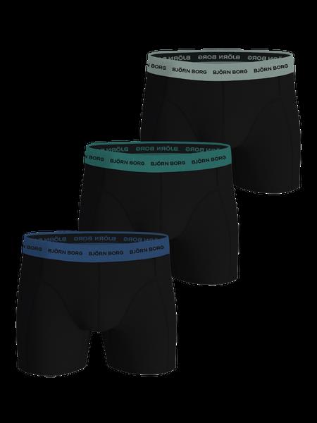 Björn Borg Cotton Stretch Boxers 3-pack Sort, XL