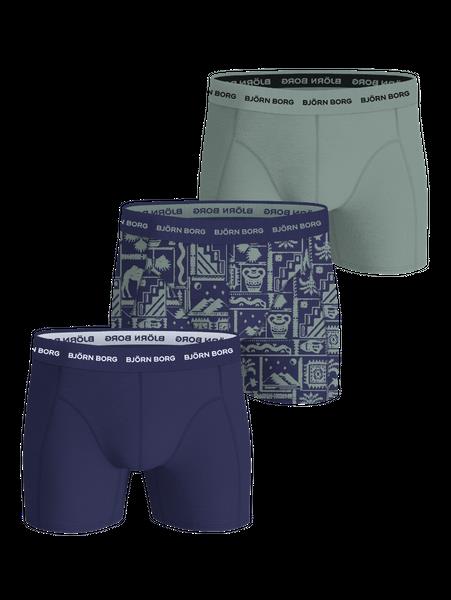 Björn Borg Cotton Stretch Boxers 3-pack Grå, L