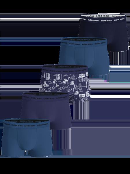 Björn Borg Cotton Stretch Trunks 5-pack Blå, L