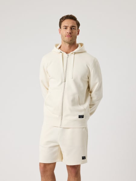 Björn Borg Centre Zip Hoodie Hvid, XXL