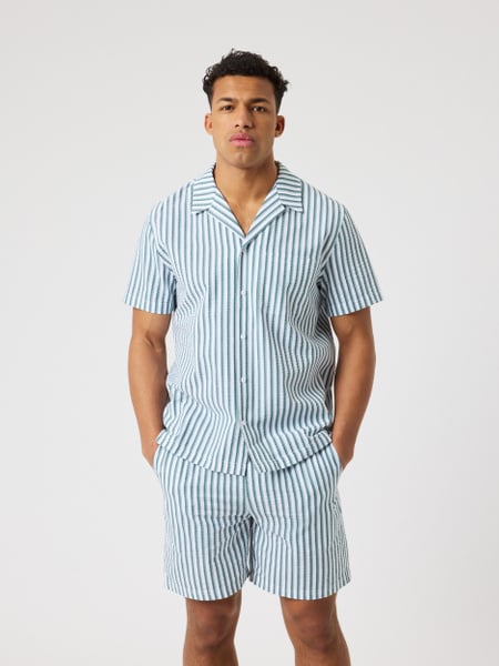 Björn Borg Borg Seersucker Resort Shirt Grøn, L