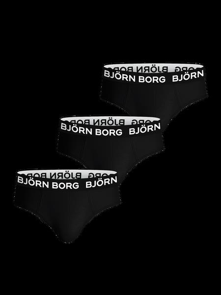 Björn Borg Cotton Stretch Briefs 3-pack Sort, XXL
